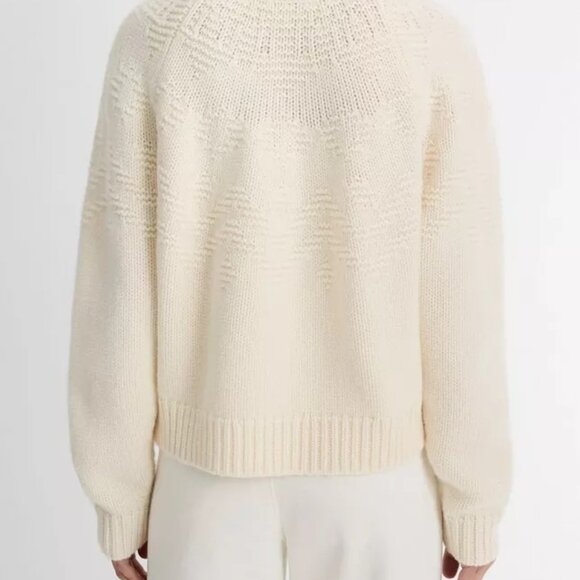 Vince  Fair Isle Textured Wool Raglan Sweater - Picture 3 of 5